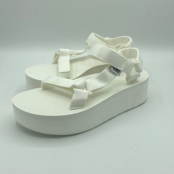 teva bright white flatform universal sandals
